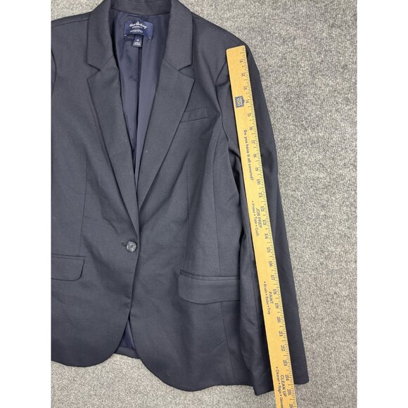 Lands End Blazer Womens 16 Navy Blue Classic Clothing Lined Button Career Work - Picture 4 of 8